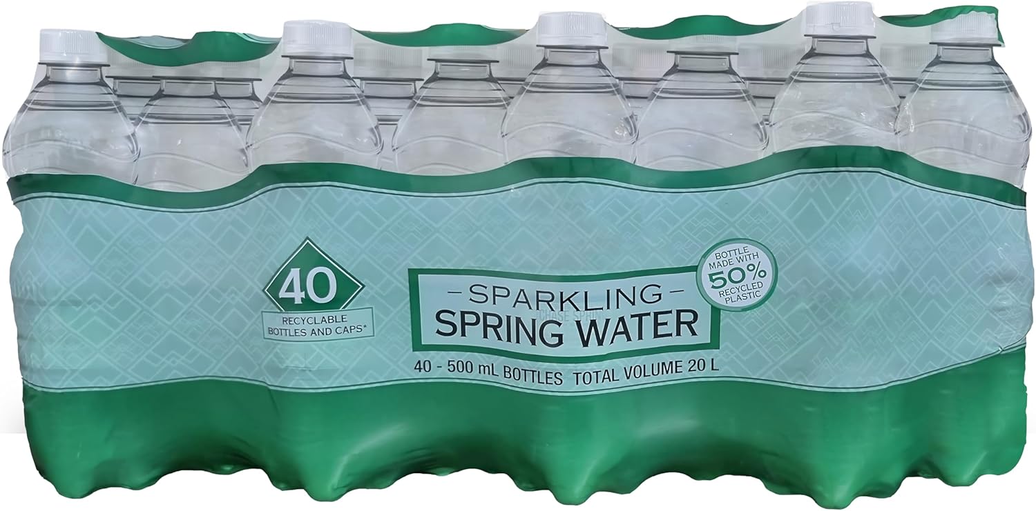 Hydro Spring Sparkling Water 500ml, 40 Bottles Case - Bottled Water Multipack - Refreshing Hydration Pack for Everyday Use
