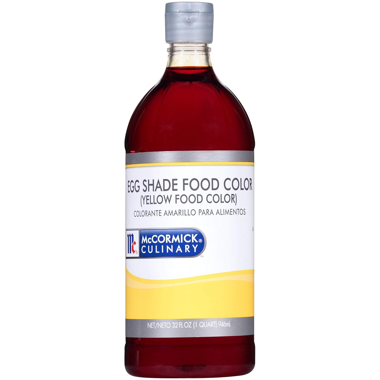 McCormick Culinary Egg Shade (Yellow) Food Color, 32 fl oz - One 32 Fluid Ounce Bottle of Egg-Shade Food Coloring With Bright, Lively Yellow Color Perfect for Frosting, Icing, Cakes, Cookies and More