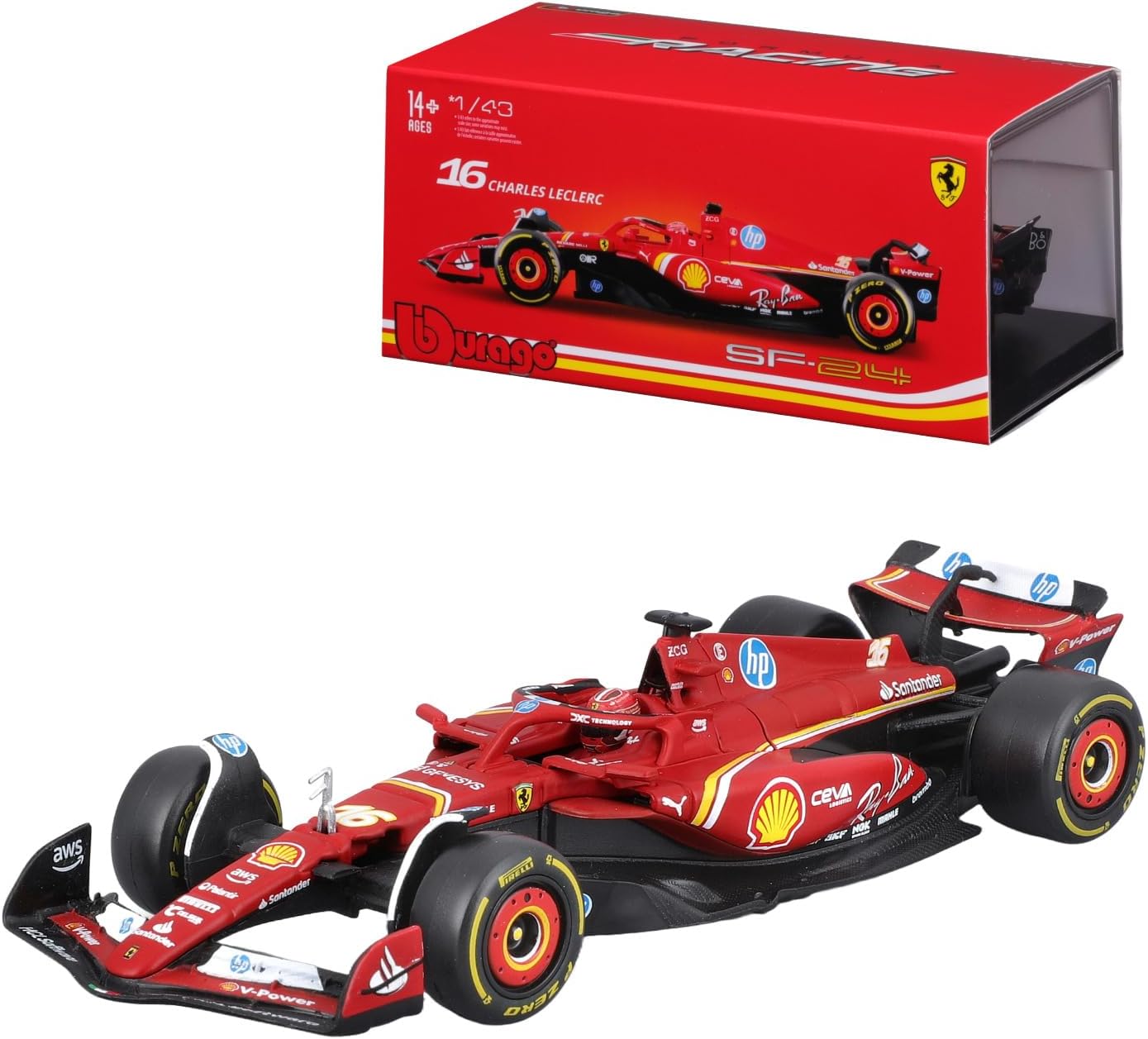 Bburago 1:43 SFR Ferrari SF-24 w/helmet (2024)