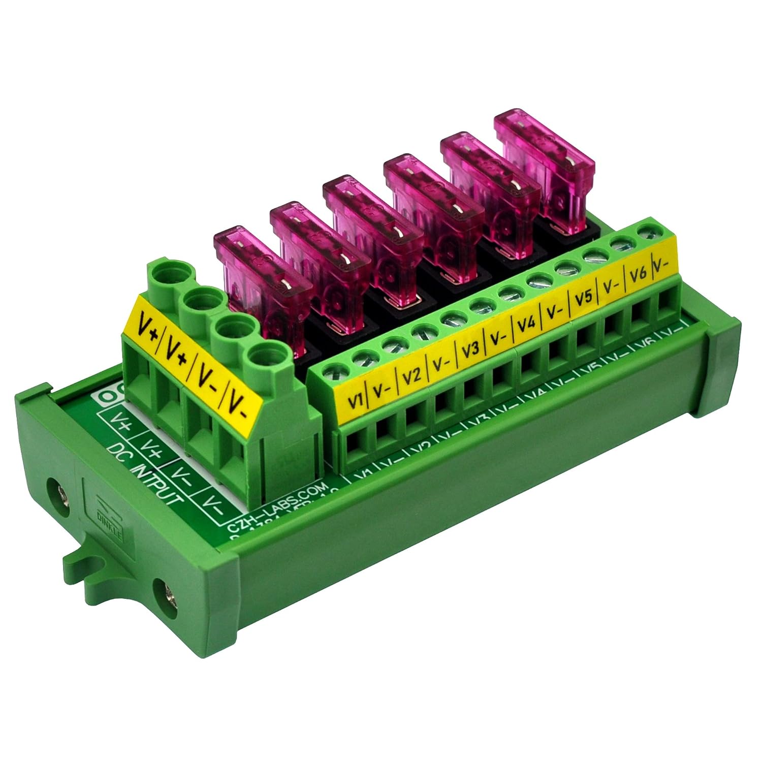 DC Power Fuse Distribution Strip Module (6 Position, Screw Mount)