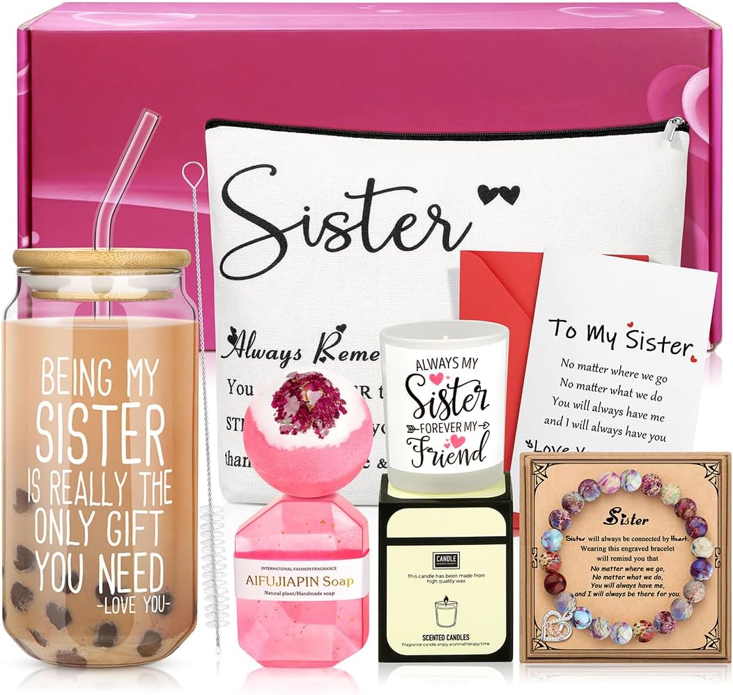 Sister Gifts Ideas, Birthday Gifts for Sister from Sisters, Sister Christmas Unique Gifts, Mothers Day Christmas Ideas Gifts for Sister from Sister, Best Sister Ever Gift Basket