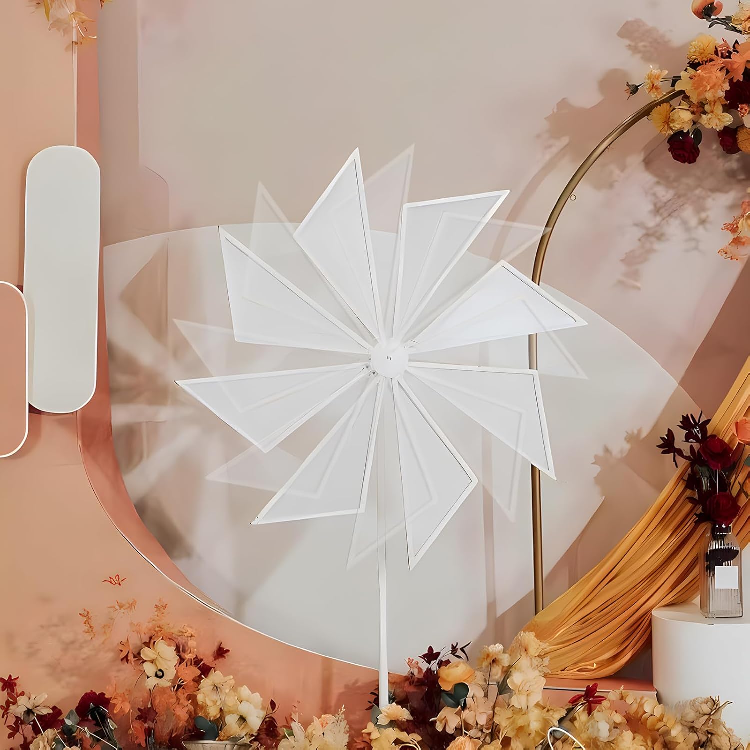 Wedding Floor Decoration Props, Rotating Windmill Type Decoration, Adjustable Height Creative Background Props, Suitable for Wedding Party Birthday Hotel Home Decor