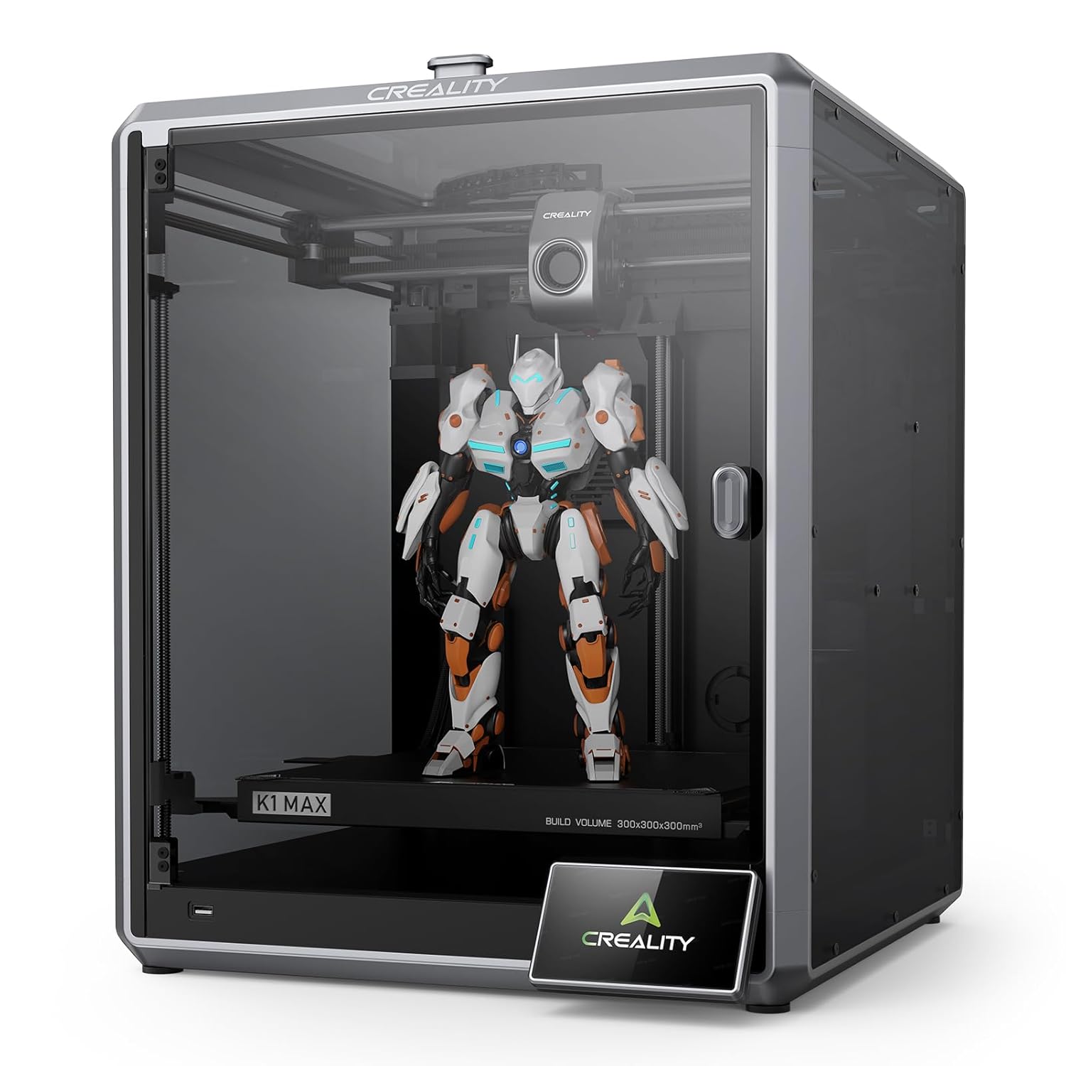 Creality K1 Max 3D Printer Official, 600mm/s Max High-Speed 3D Printers Large Printing Size 300x300x300mm with Auto Leveling, Dual Cooling, Smart AI Function, 32mm³/s Flow Hotend and Out-of-The-Box