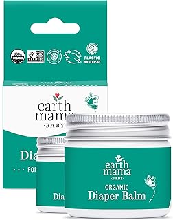 Earth Mama Organic Diaper Balm | Diaper Cream with Calendula | Calm Skin Baby Essentials for Diaper Bag |Multipurpose Baby Ointment, 2-Fluid Ounce (2-Pack)