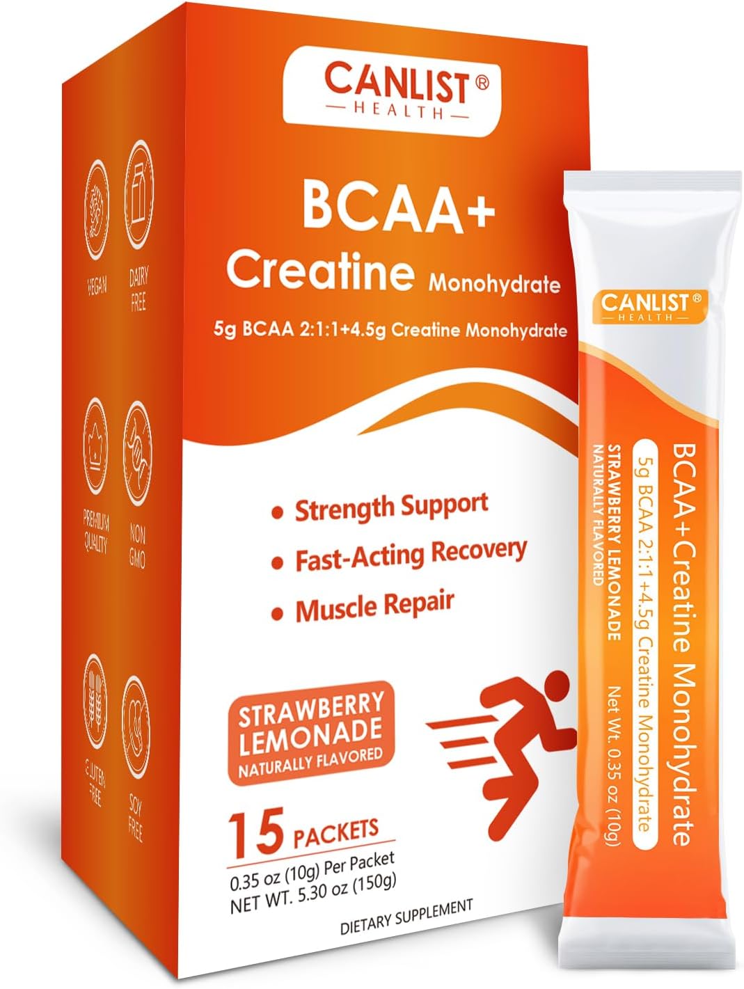 Micronized Creatine Monohydrate Powder for Men & Women, Boost Muscle Strength and Endurance, Recovery & Athletic Performance, Non-GMO, Vegan Friendly, 15 Servings