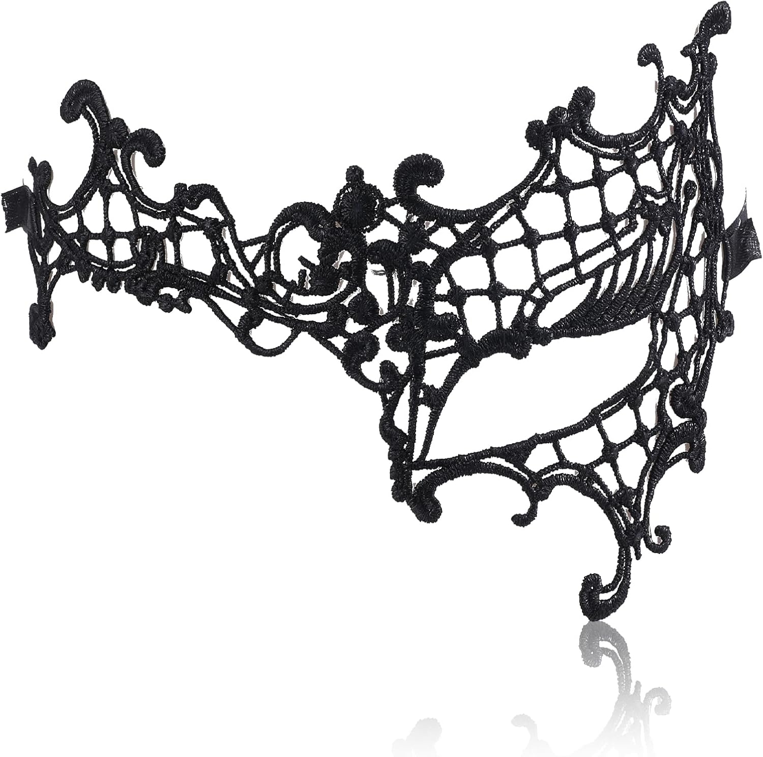 Masquerade Mask Women Lace Mask Half Mask Face Mask Black Eye Mask Halloween Carnival Costume Party Proms Cosplay Masquerade Ball Dresses