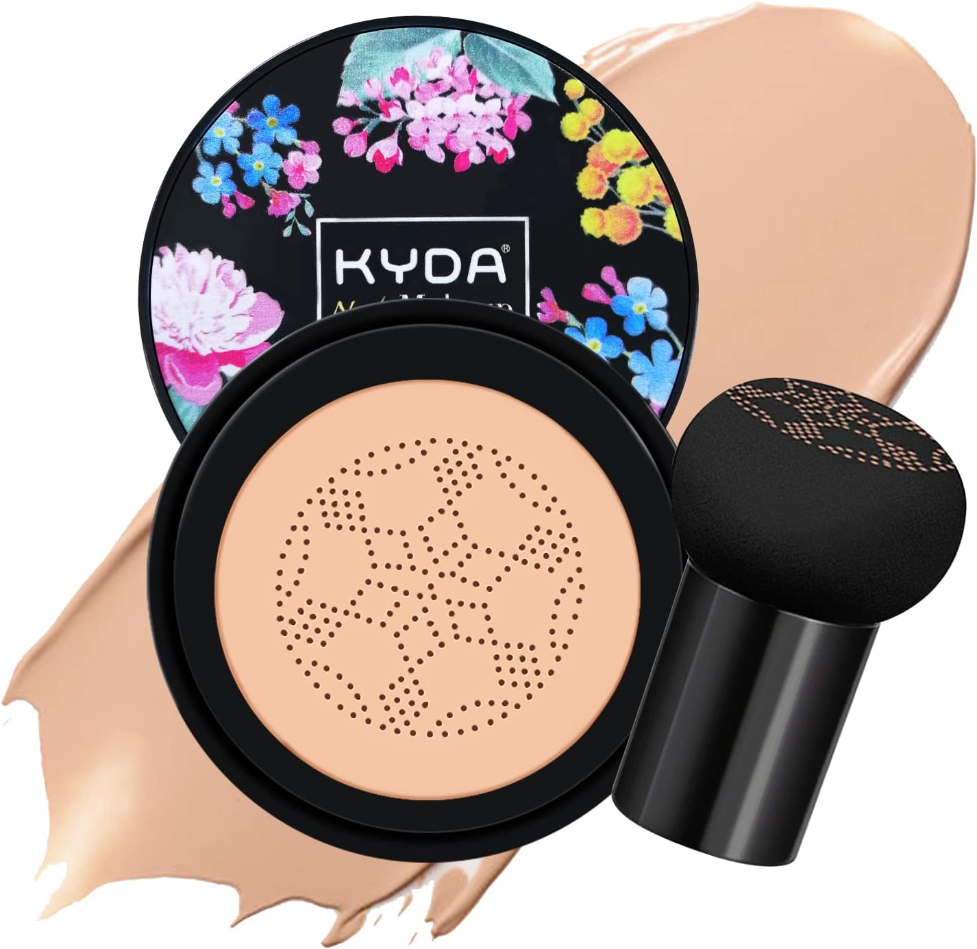 Ownest Mushroom Head Air Cushion BB Cream, Concealer Lasting Nude Makeup Moisturizing Brightening Pigment CC Liquid Foundation, Even Skin Tone Makeup Base BB Cream-04#Buff Beige