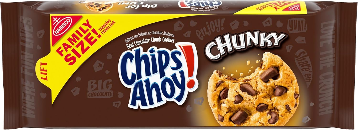 Nabisco Chips Ahoy! Chunky Crunchy Cookies, Family Size, 18 oz
