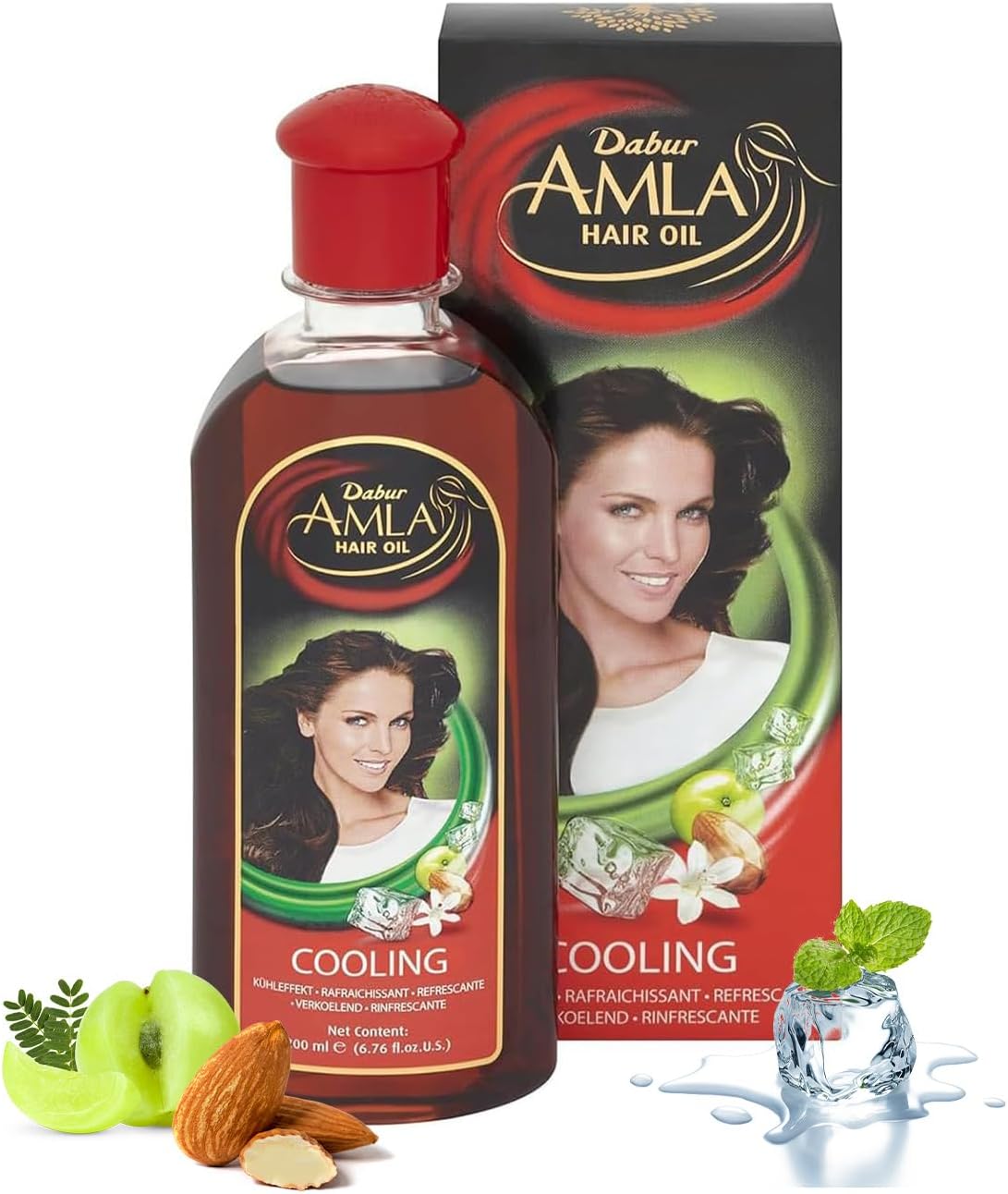 Dabur Amla Cooling Hair Oil - 200ml, For Long and Beautiful Locks, Goodness Of Real Amla, Helps In Nourishing, Strengthening, & Cooling Hair
