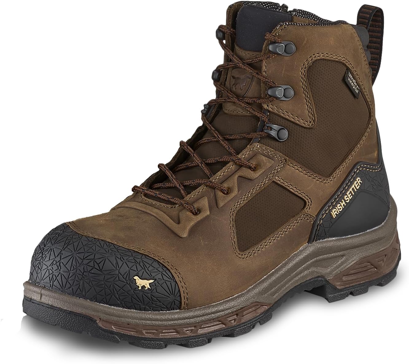 Irish Setter, Kasota, Men’s, 6", Side-Zip, Waterproof, Non-Metallic Safety Toe, Work Boot