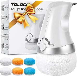 TOLOCO Body Sculpting Machine, Electric Cellulite Massager with 6 Washable Pads, Body Sculpt Remover Machine for Belly Legs Waist Arms, Birthday Christmas Gifts for Women/Men