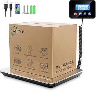 Shipping Scale 0.5oz-440lb High Accuracy Postal Digital Weight Luggage Scale for Packages Warehouse Home Small Business Pet Food Mail