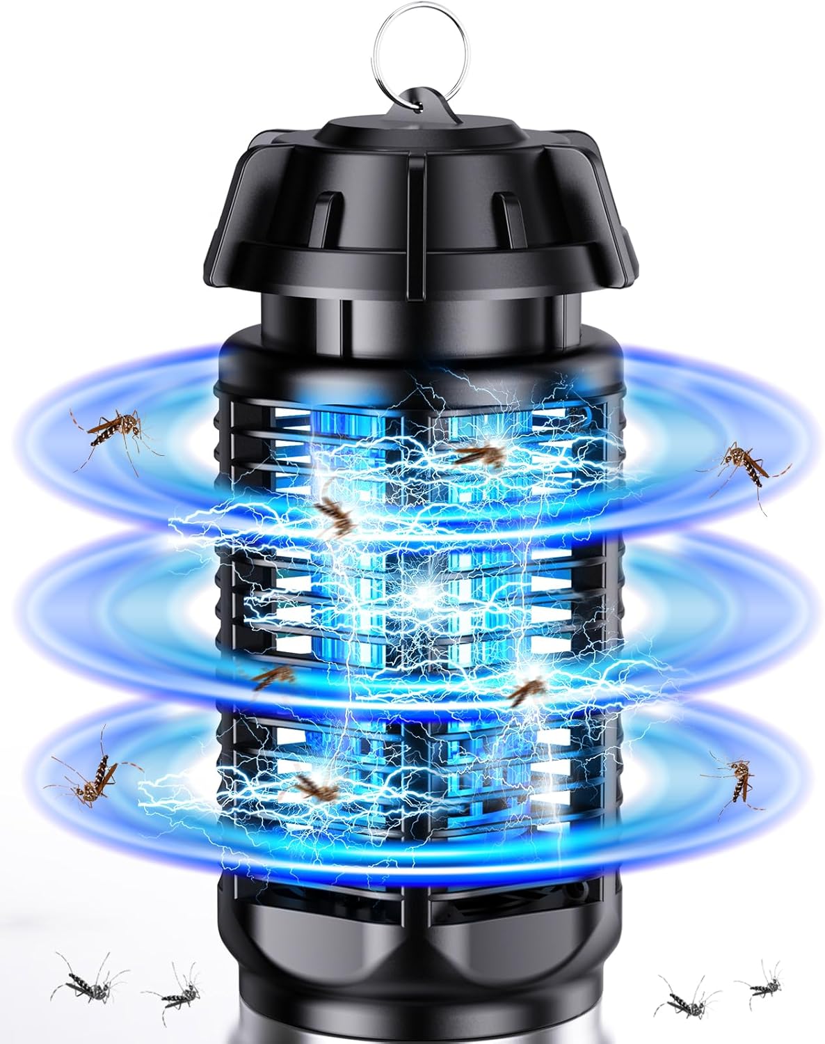 HomHou Mosquito Killer Lamp, An Efficient Electric Mosquito Killer with A Waterproof Function And A Cleaning Brush, Easy to Hang And Operate with A Safe Bug Zapper Lamp for Indoor, Outdoor And Garden