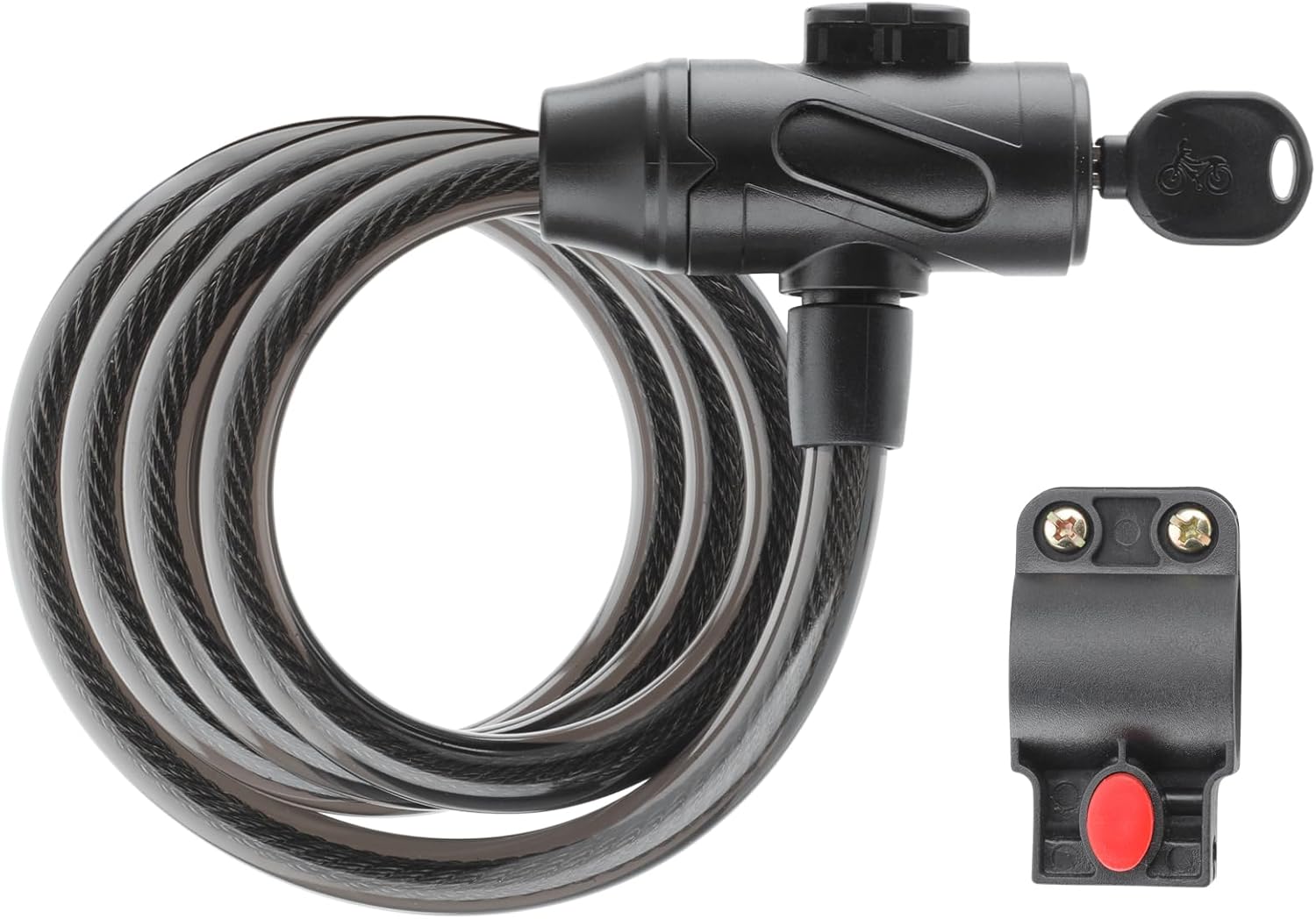 Gotrax LockGuard Scooter Locks, 4 Feet Bike Locks Cable, Heavy Duty Anti Theft Bicycle Lock with Mounting Bracket and 2 Keys, Cable Lock Suitable for Scooters and Bikes (Key Lock)