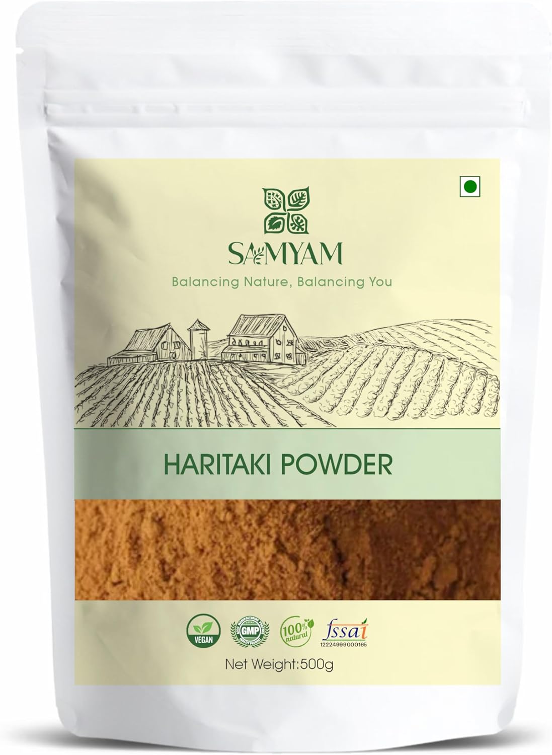SAMYAM Haritaki Powder (Terminalia chebula) - 500g Pack | for Digestion Support