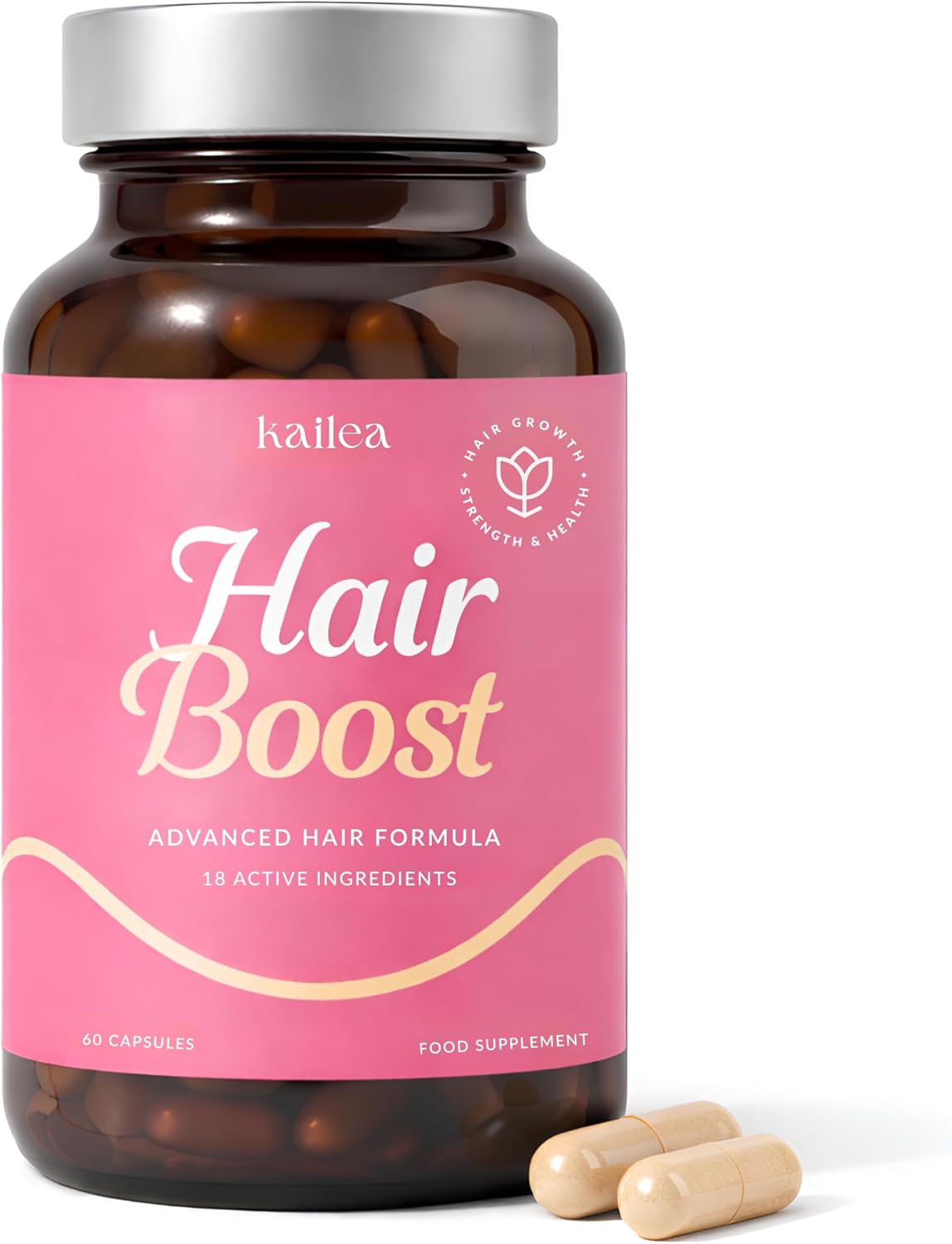 18-in-1 Hair Growth Supplement & DHT Blocker | Collagen, Biotin, Hyaluronic Acid, Nettle + 14 Active Ingredients | Supports Longer, Stronger Hair & Reduces Hair Loss