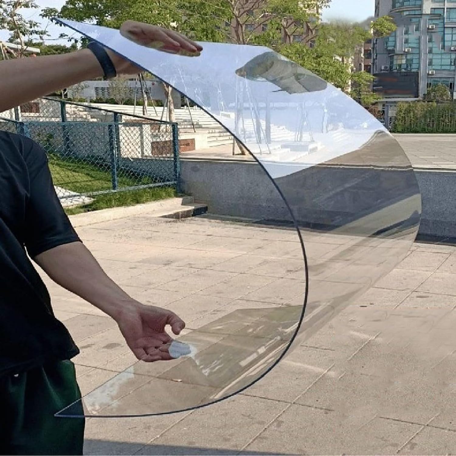 Lightweight Clear Acrylic Plastic Sheet Polycarbonate Roofing Sheet,Strong Impact and Shatterproof PC Full Transparent Durable Panel,All-Weather Outdoor Greenhouse Covering (2 x 6.6ft)