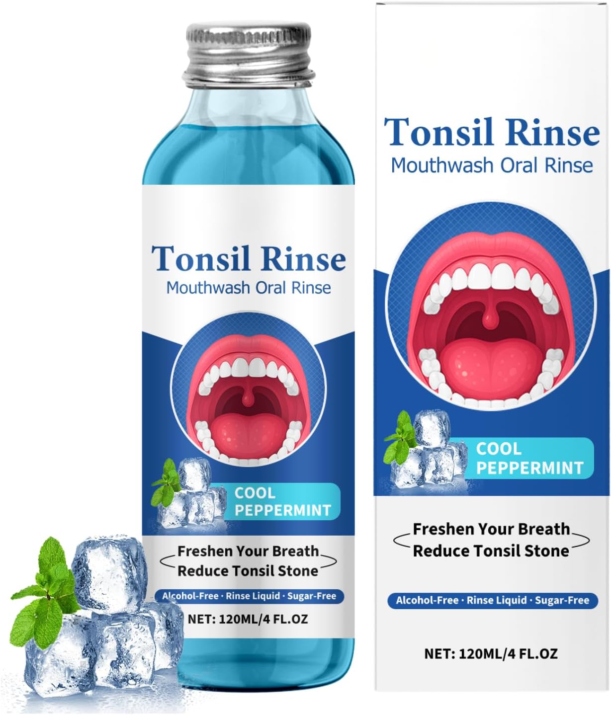 Tonsil Stone Mouthwash, Tonsil Stone Remover for Fresh Breath, Oral Rinse Liquid for Soothe Tonsils, Mouth wash Whitening, Bad Breath Treatment for Adults, Relief Dry Mouth,Gentle & Alcohol-Free