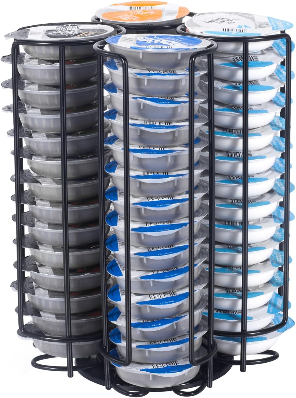 Coffee Capsule Holder Compatible with Tassimo Capsules, Coffee Pod Stand for 52 Tassimo Pods,Coffee Pod Rack, 360° Rotatable and Non-Slip, Black