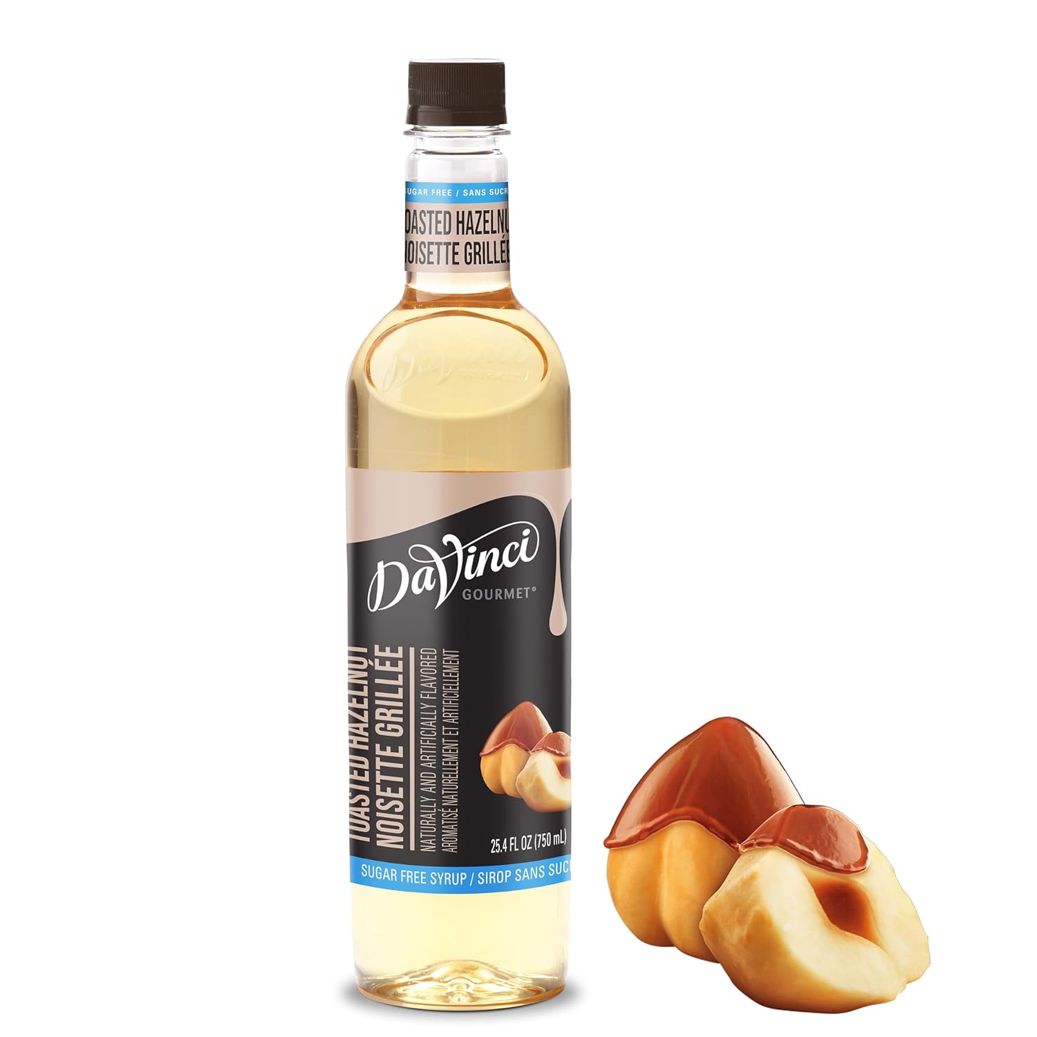 DaVinci Gourmet Classic Sugar Free Syrup, Original Hazelnut, 25.4 oz, 3 pk