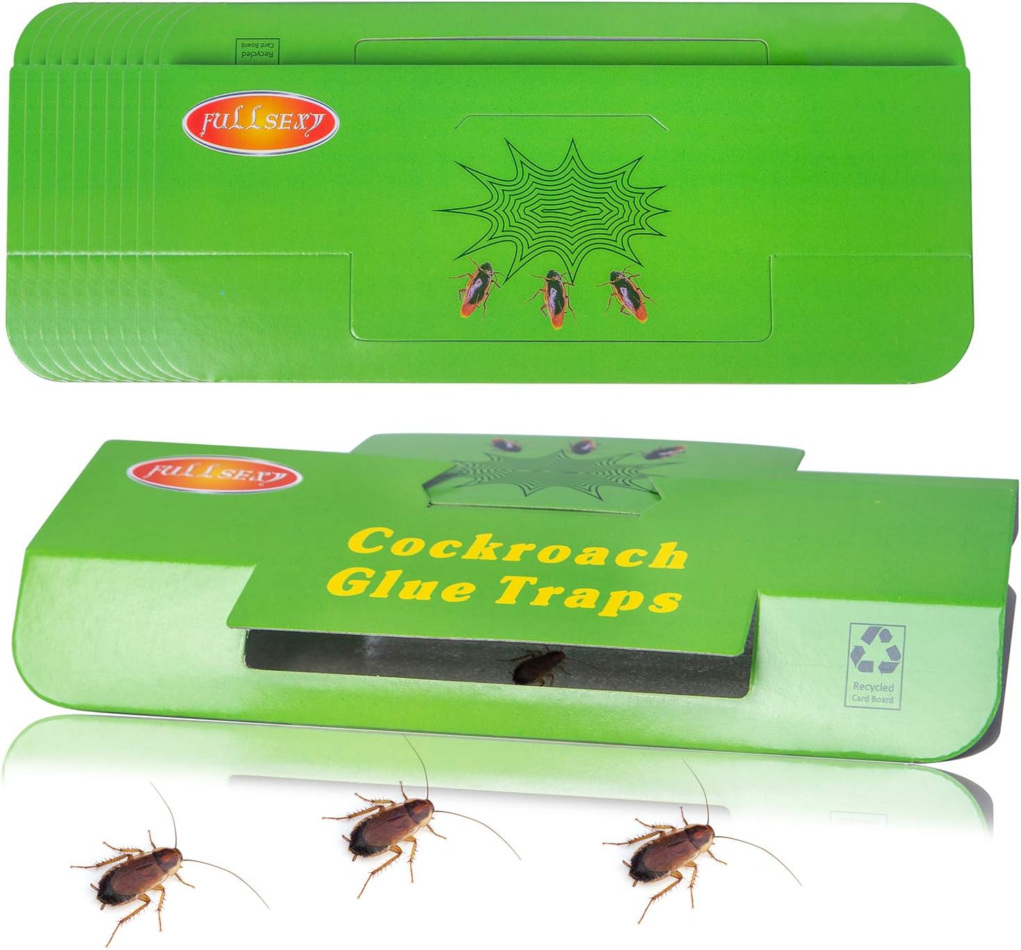24-Pack Non-Toxic Insect Traps | Cockroach Sticky Glue Catchers for Pests in Kitchens, Pantries & Homes
