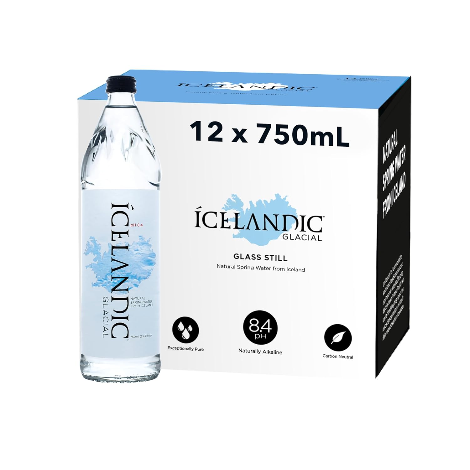 Icelandic Glacial, Water Spring Natural, 25.36 Fl Oz
