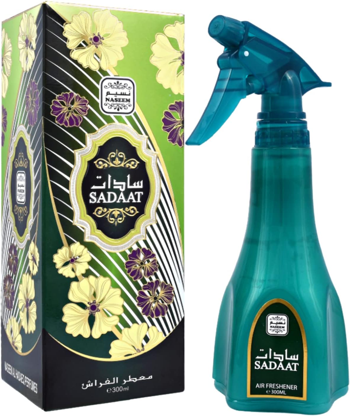 NASEEM Sadaat Air Freshener with composition of Fruity Floral Musk | Room Spray | Odor Eliminator | Car Air Fresheners | Alcohol Free | Small Spaces Air Freshener | Luxury Home Fragrance 10.14 Fl Oz