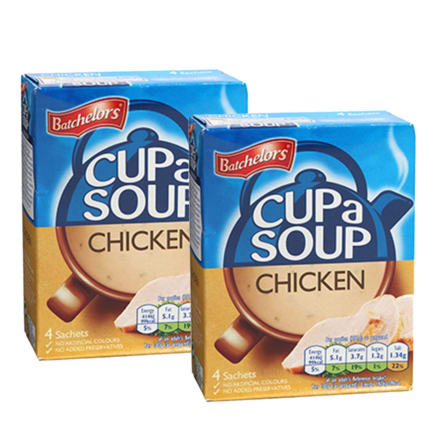 Batchelor's Cup A Soup 4 Sachets - Chicken - 2 Pack, 2 x 81 g