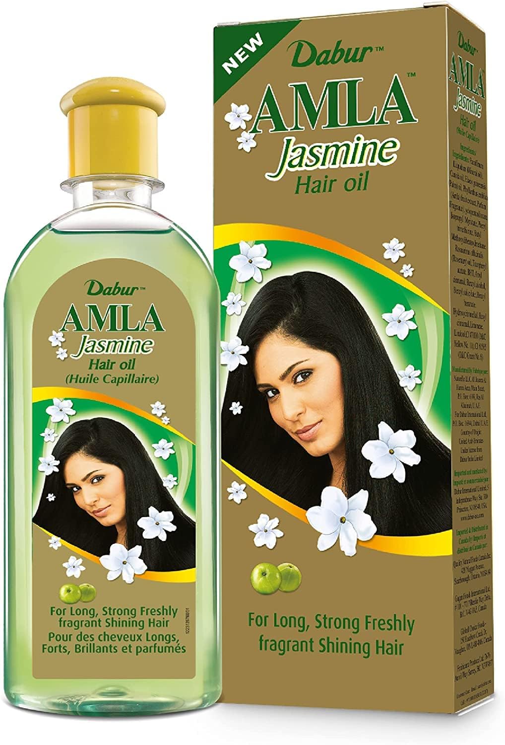 Dabur Amla Jasmine Oil - 200ml, Goodness of Real Amla, For Long, Strong Freshly Fragrant Shinning Hair, Eliminate Frizz & Promote Healthier & Softer Hair