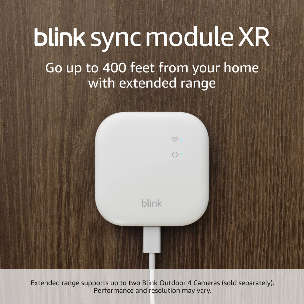 Blink Sync Module XR (newest model) — System hub for all Blink devices, go up to 400 feet from your home with extended range for Outdoor 4