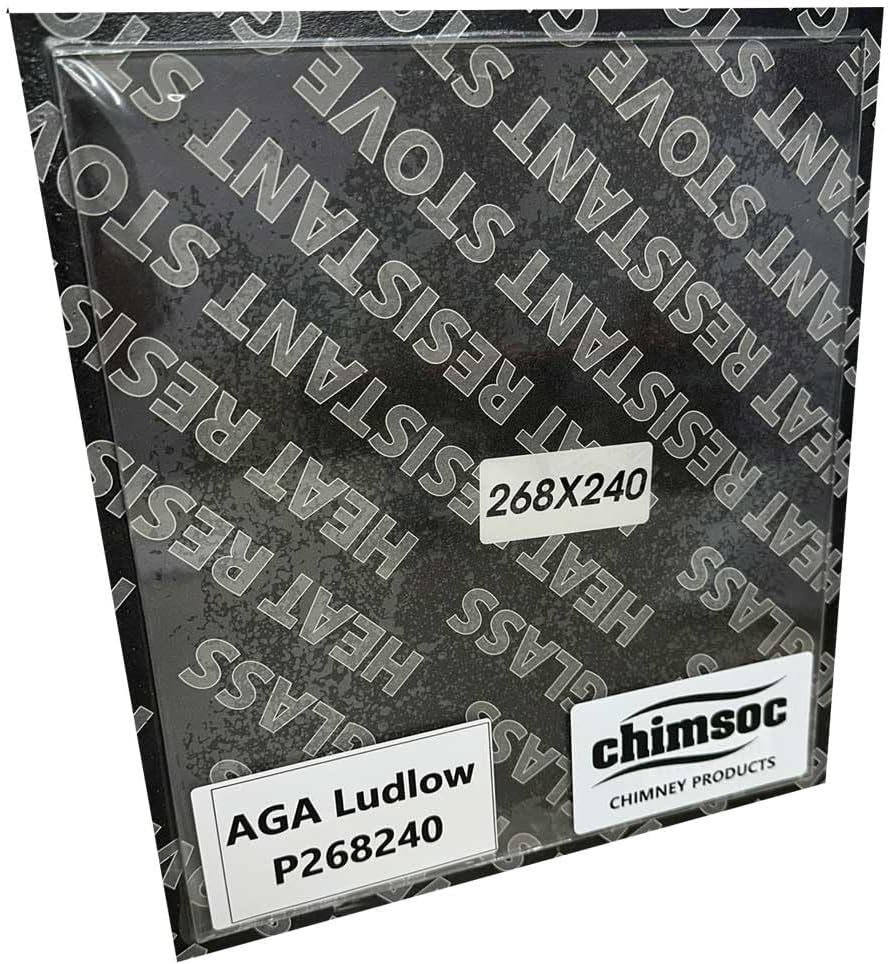 Chimsoc Replacement Stove Glass - AGA Ludlow (268mm x 240mm Rectangular)