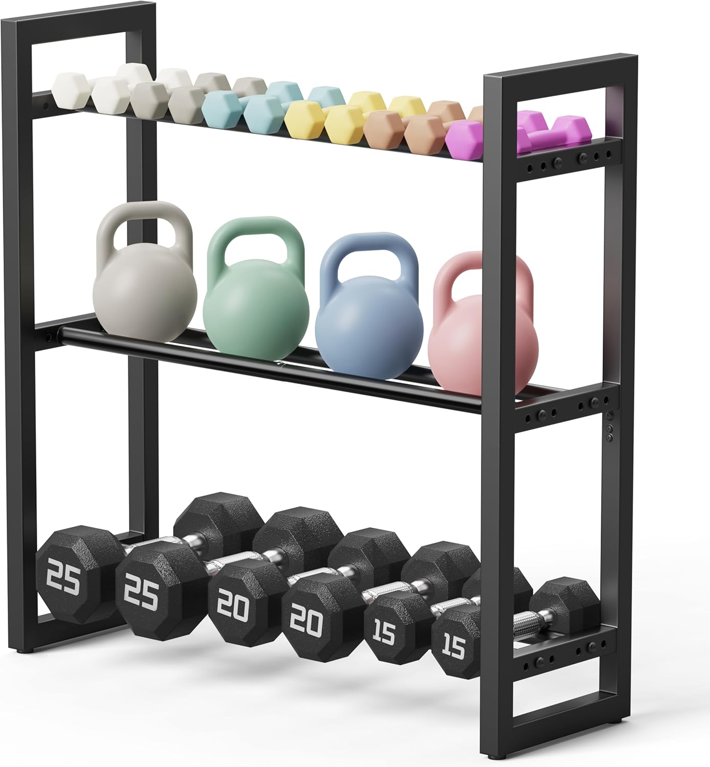 3 Tier Dumbbell Rack, Weight Rack for Home Gym, 360 lb Capacity