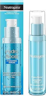 Neutrogena Hydro Boost Hydrating Hyaluronic Acid Serum for Face & Neck, Fast Absorbing Daily Facial Moisturizing Serum Quenches Dry Skin for Hydrated, Glowing Skin, Oil-Free, Non-Comedogenic, 1 fl. oz
