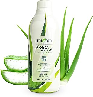 Univera Aloe Vera Juice, Preminum Organic Aloe Vera, 10% Polysaccharide Retention, Digestive Enzymes for Gut Health, Immune Support & Gut Health, Aloe Flavor - 30 Days Supply (33 fl oz)