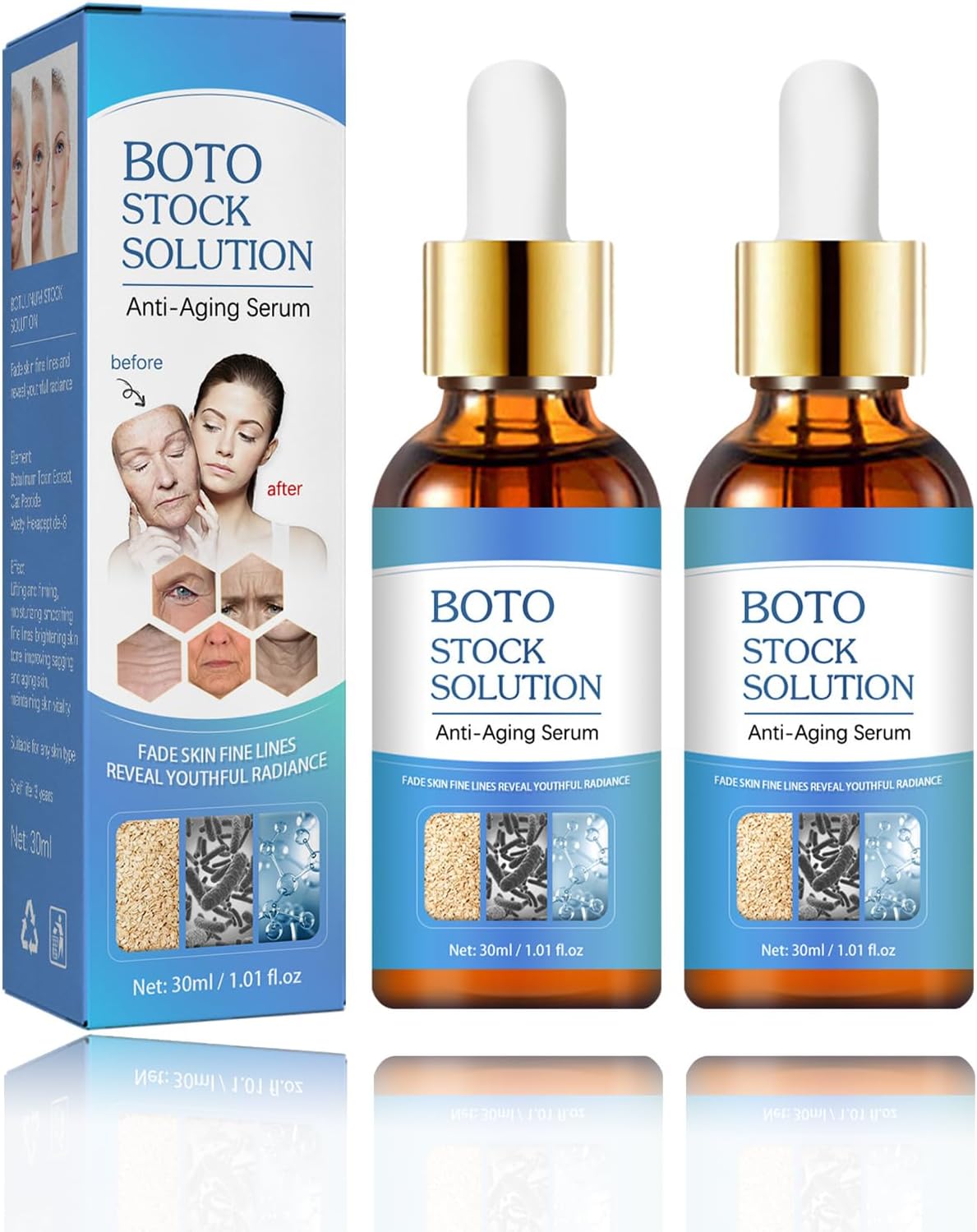 Boto Stock Solution, Anti-Aging Dark Spot Corrector Serum, Boto Face Serum Anti Wrinkle, Collagen Boost Serum For Face Lift Anti-Wrinkle Stock Solution Facial Serum Firming Fine Lines