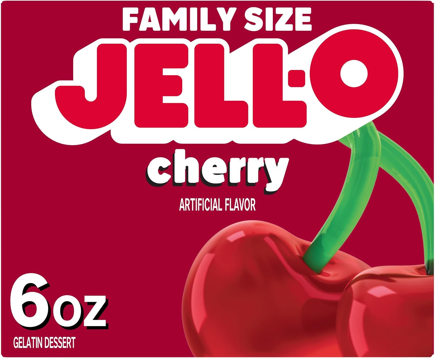 Jell-O Gelatin Cherry Jello Dessert 6 oz (170g)