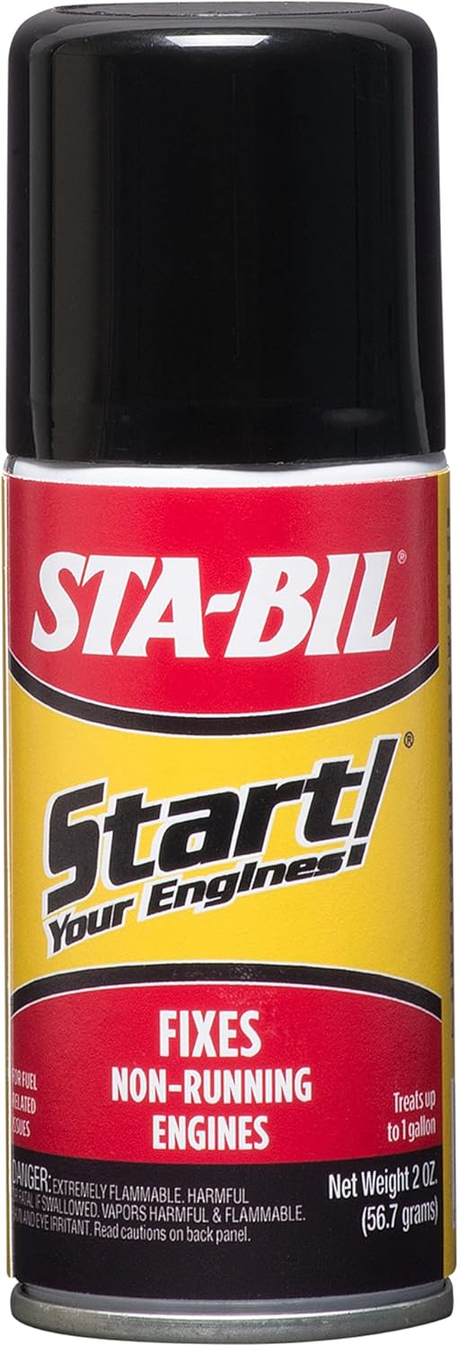 STA-BIL Start Your Engines! - Fixes Non-Running Engines - A Jump Start in A Can - Revitalizes Fuel System - Safe for 2 and 4-Cycle Engines - Ensures Quick, Easy Starts, 2 fl. oz. (21214)
