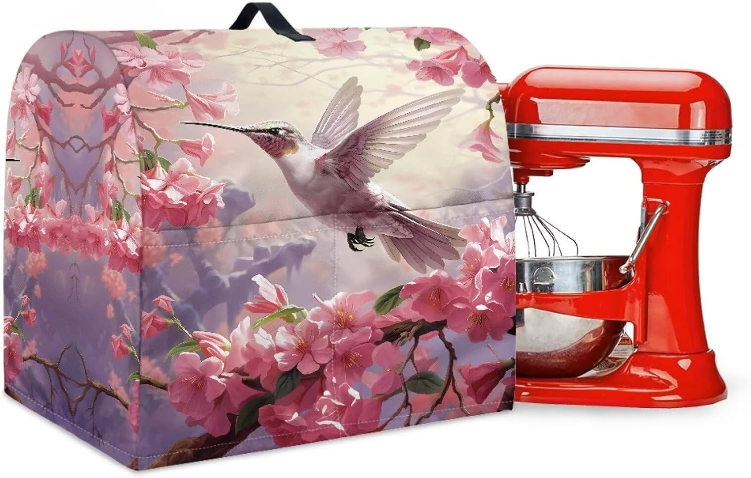 Kitchen Mixer Cover, Hummingbird Design Washable Dustproof Kitchen Mixer Cover Foldable Portable Stand Mixer Cover for Kitchen Appliance Home Decor