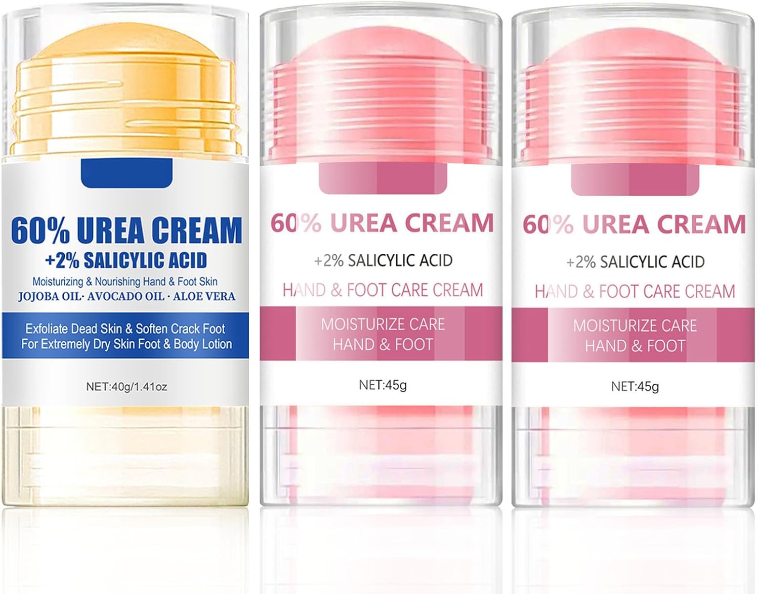 3PCS Urea Cream 60 Percent for Feet - 60% Urea Foot Creams for Cracked Heels and Dry Skin - Cracked Heel Repair Cream - Foot Moisturiser - Skin Care Cream for Hands & Feet