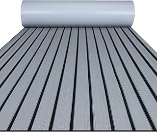 FOCEAN Boat Flooring EVA Foam Boat Decking Faux Teak Marine Flooring Boat Mat Boat Carpet Sheet for Motorboat RV Yacht Kayak Surfboard, 94.5"x 47.2"/35.4"/23.6"/15.7"