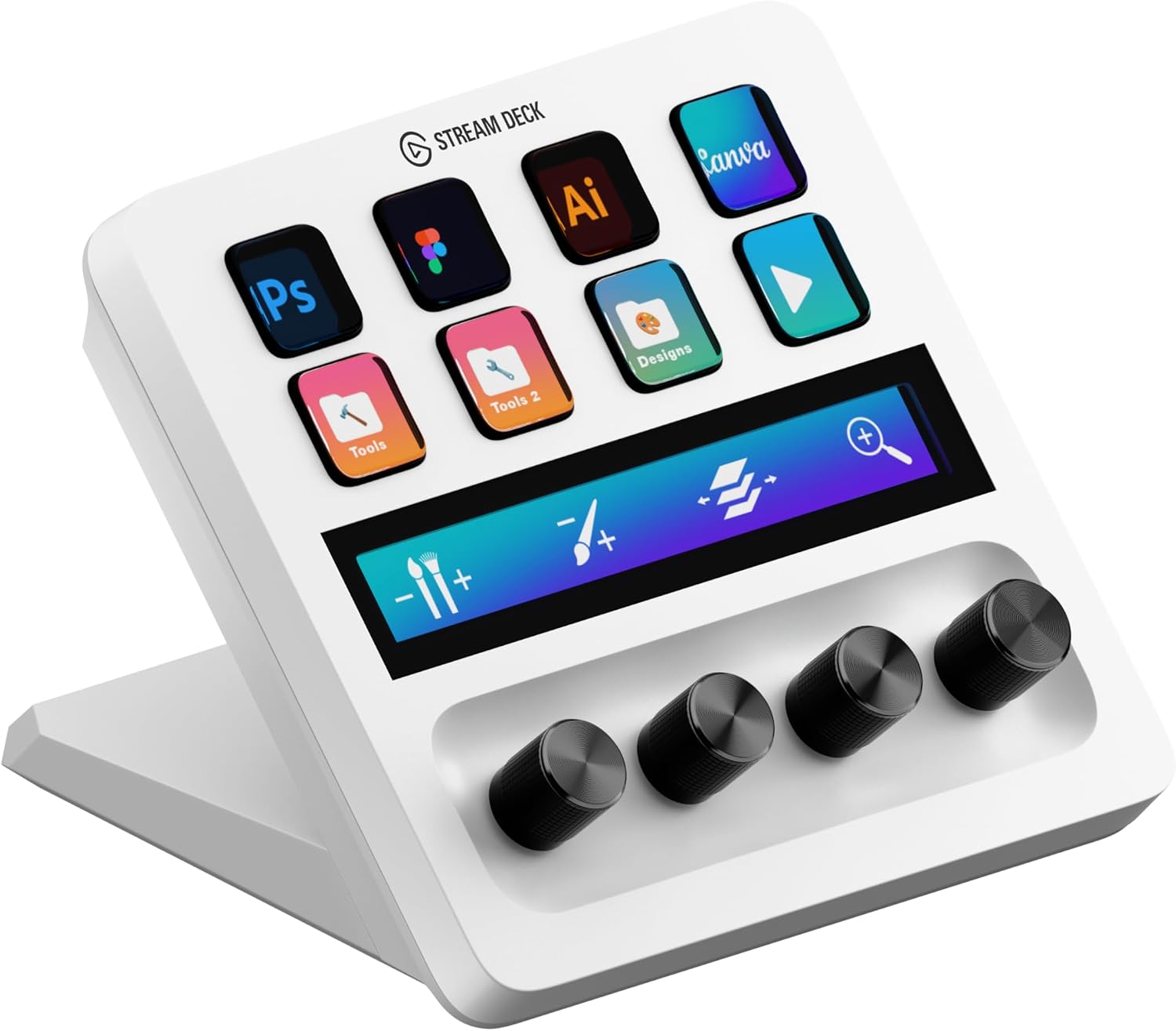 Elgato Stream Deck + White, Audio Mixer and Studio Controller