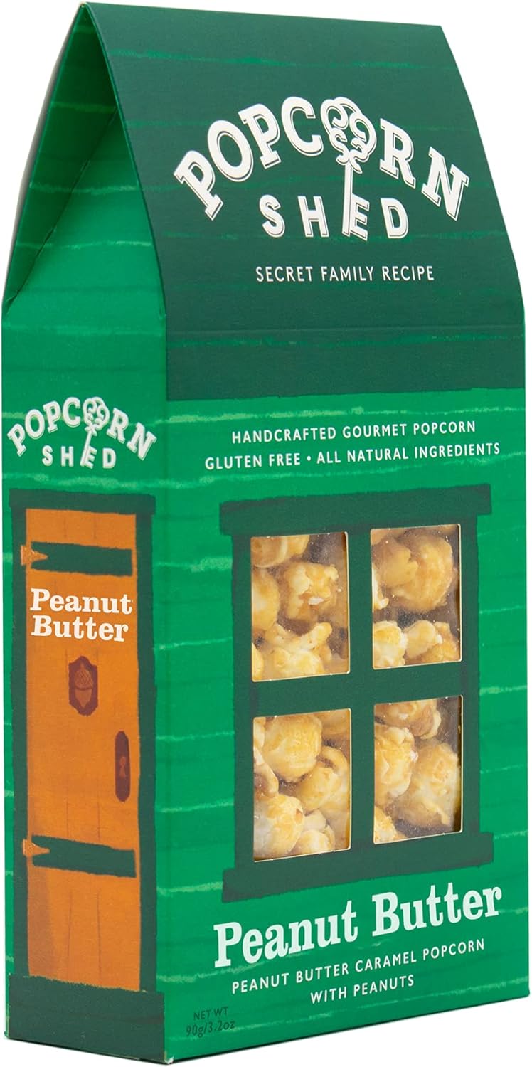 Popcorn Shed Butterly Nuts Gourmet Popcorn, Gift Box, Gluten Free, Natural, Vegetarian Movie Night Snack, 80 g