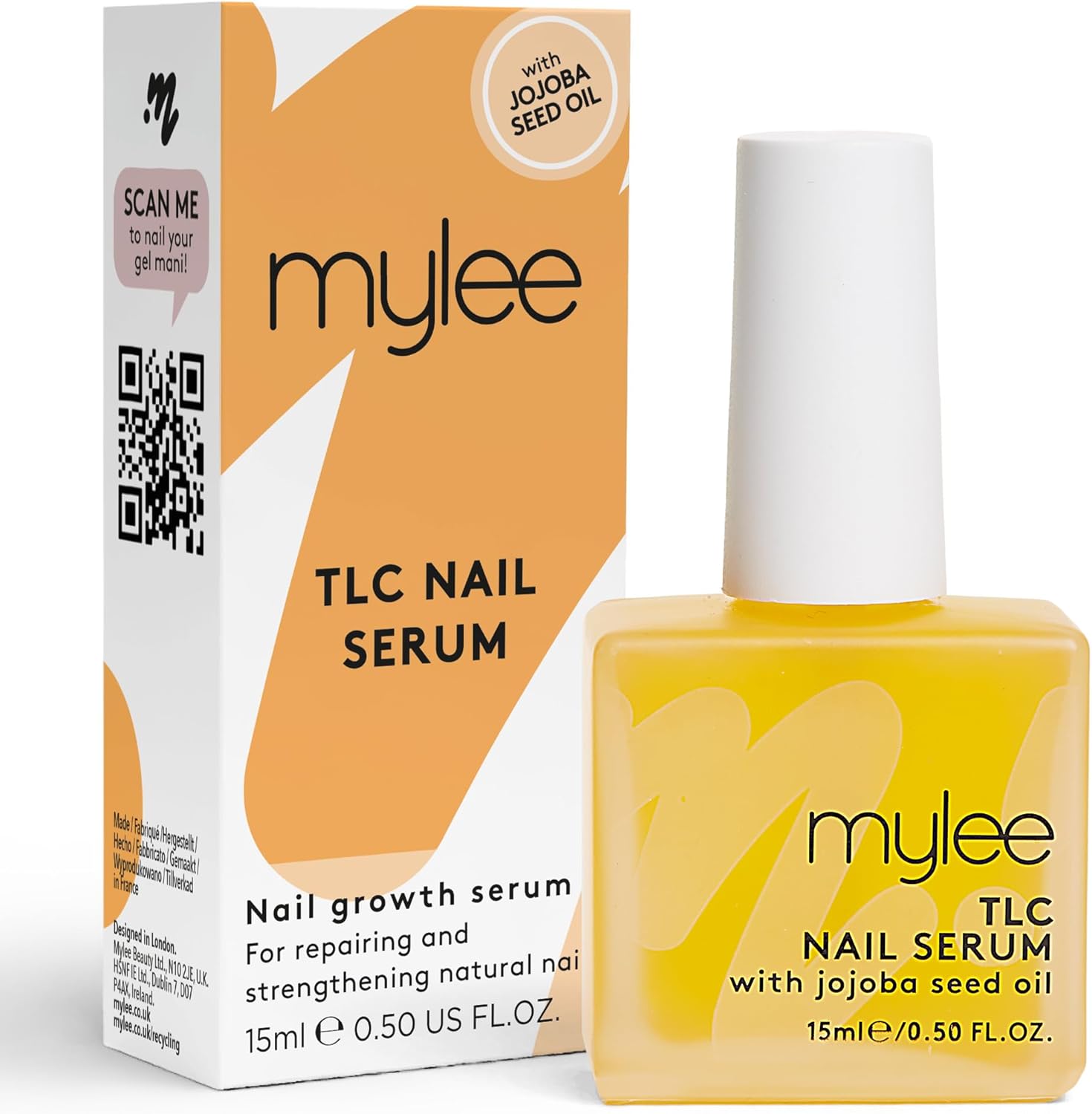 Mylee TLC Nail Serum – 15ml Nail Treatment to Repair Nails, Promote Stronger, Longer & Healthier Growth and Nourish Cuticles, Features Fresh Watermelon Scent, Contains Sweet Almond Oil & Vitamins