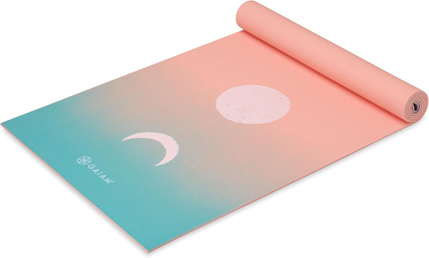Gaiam Premium Yoga Mat, 6mm Thick Print Mat