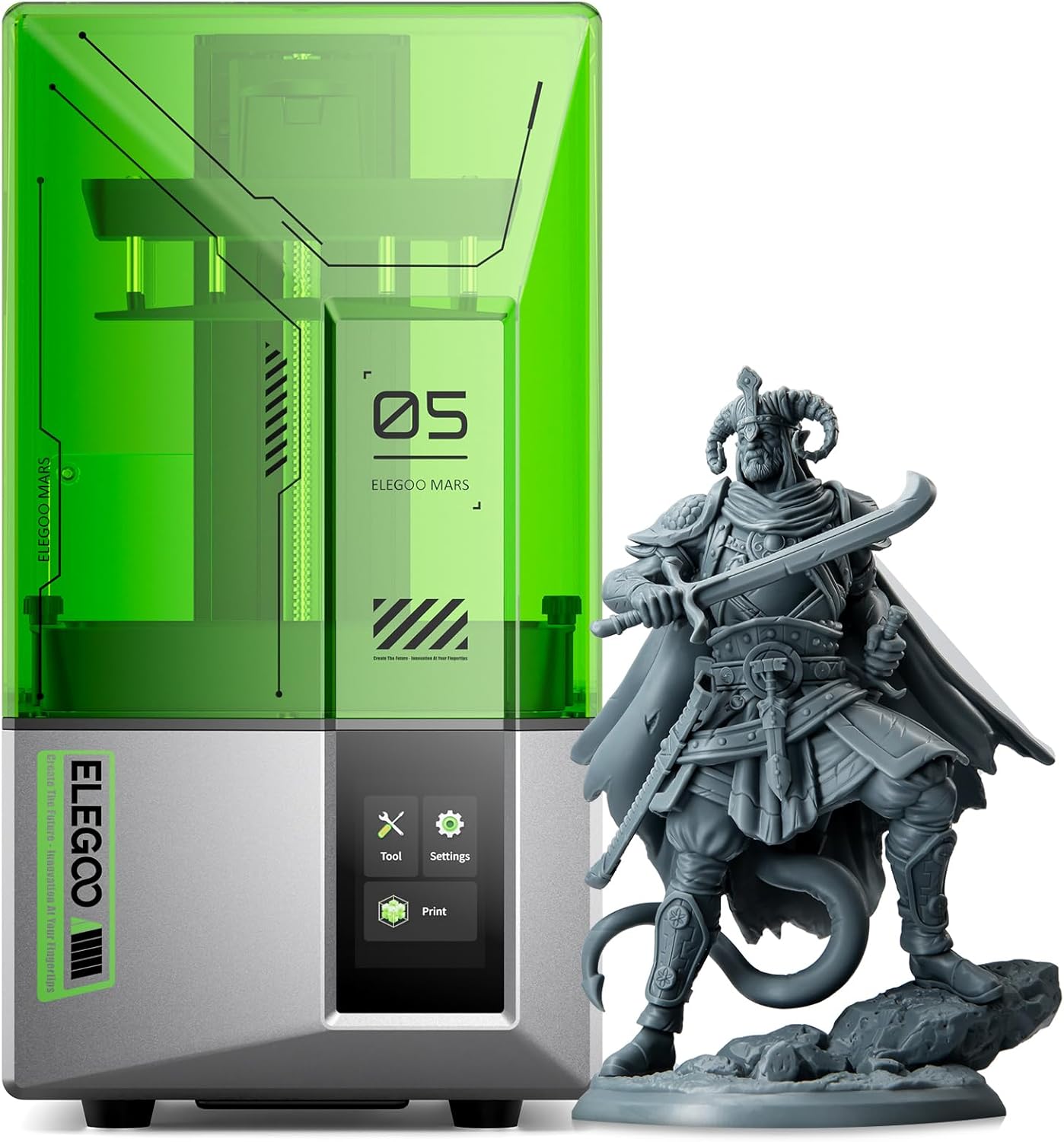 ELEGOO Mars 5 Resin 3D Printer with 4K Mono LCD,Automatic Leveling for Beginner, Desktop 3D Printer with Printing Size of 143.43 x 90 x 150 mm³