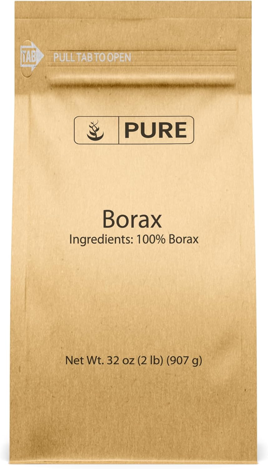 PURE ORIGINAL INGREDIENTS Borax Powder (2 lb) Sodium Borate, Multipurpose Cleaning Agent, Ideal Slime Ingredient