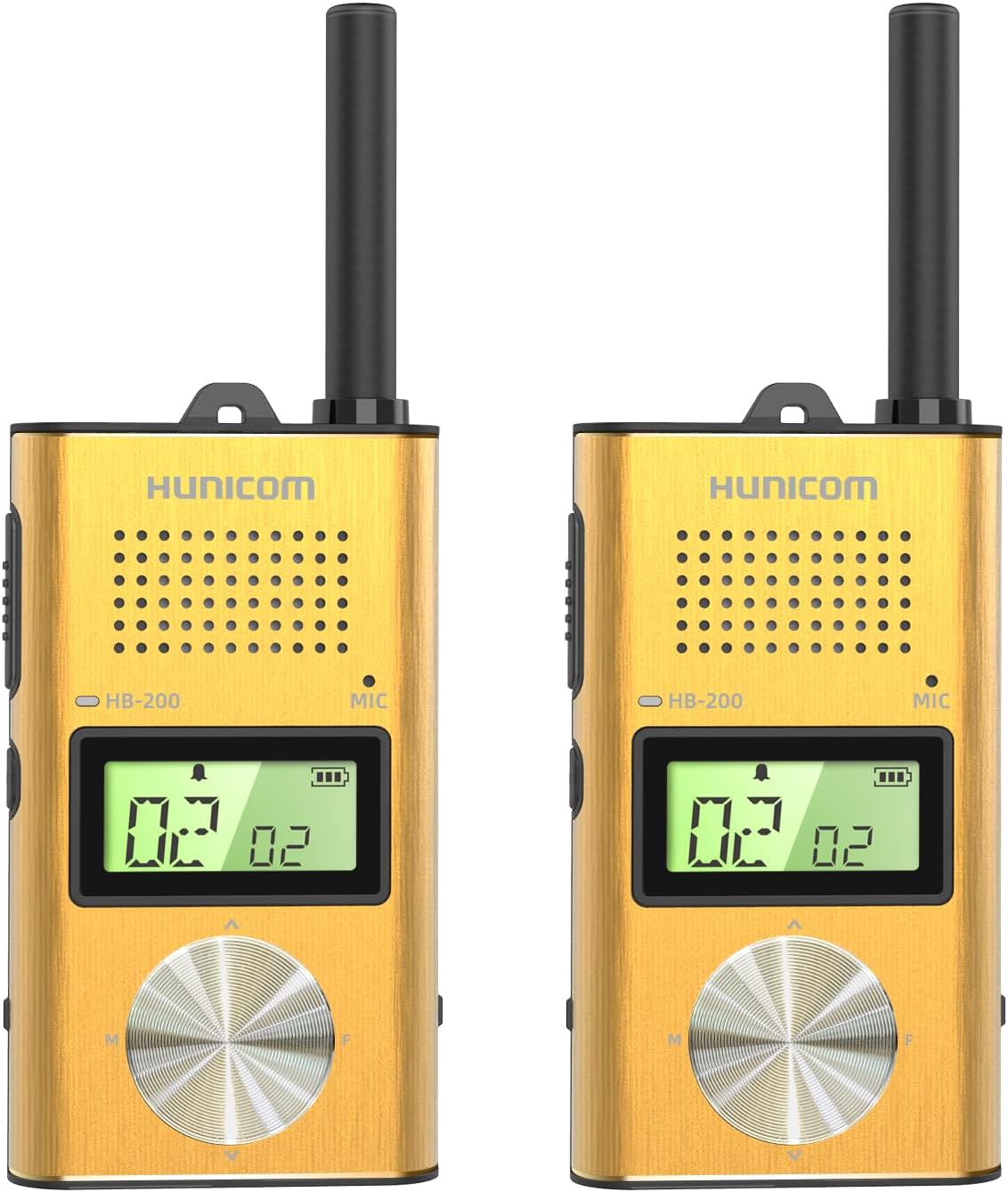 Rechargeable Walkie Talkies for Adults, Metal Case Premium Long Range Two Way Radio - PMR Walky Talky with 1000mAh Battery VOX Back Clip