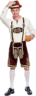 Spooktacular Creations Men’s German Bavarian Oktoberfest Costume Set, Beer Costume Hat for Adults Halloween and Beer Festival