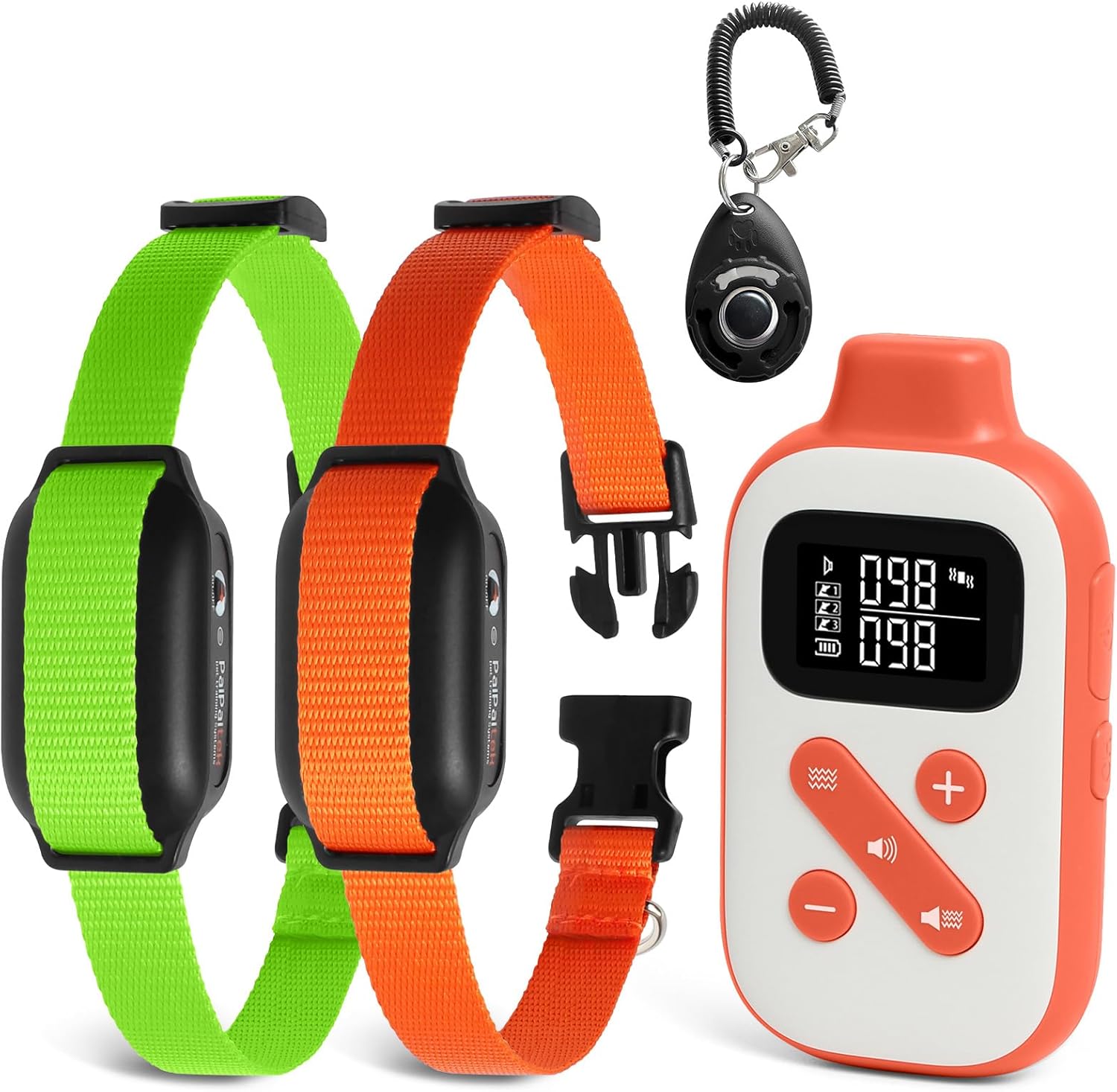 PaiPaitek No Shock Dog Training Collar for 2 Dogs – 3300ft Remote, Waterproof Vibration Collar for 2 Dogs, Humane Vibration & Beep, 5-120 lbs