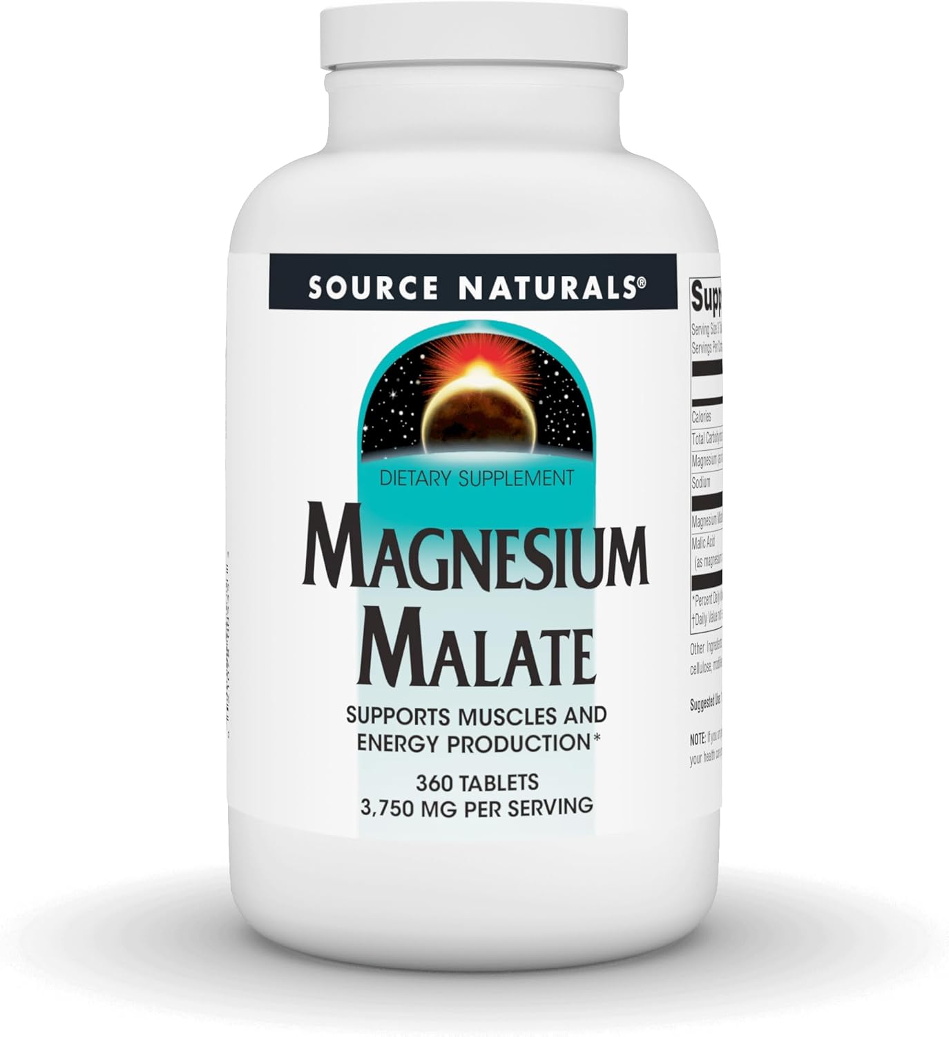 Source Naturals Magnesium Malate 3750 mg per Serving - for Energy Production* - 360 Tablets